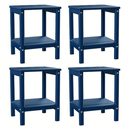 Rectangular HDPE Outdoor Side Table with Weather-Resistant Finish for Patio detail image - detail view 6