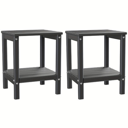 Rectangular HDPE Outdoor Side Table with Weather-Resistant Finish for Patio detail image - detail view 8