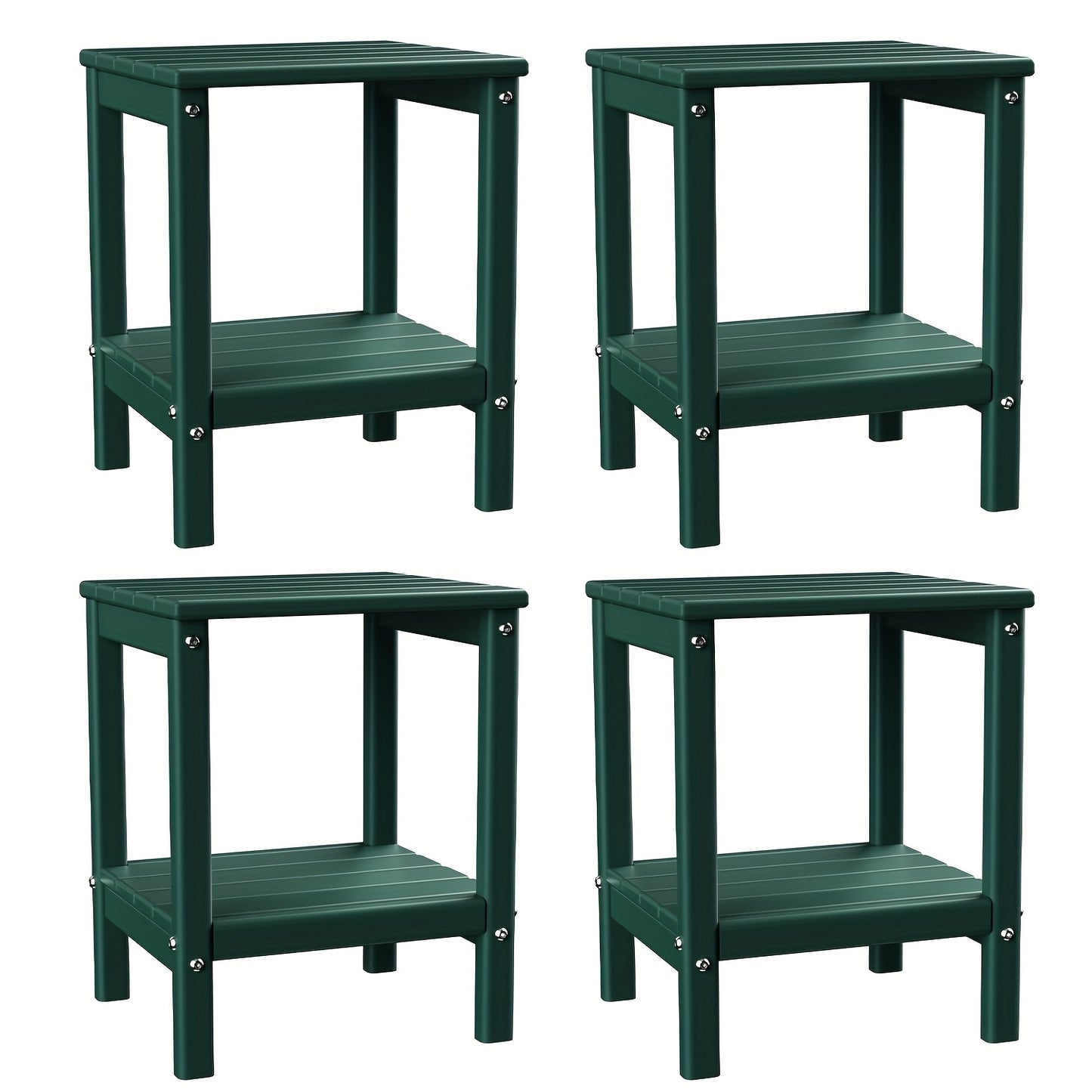 Outdoor Side Table shown in the Forest, 4pcs option