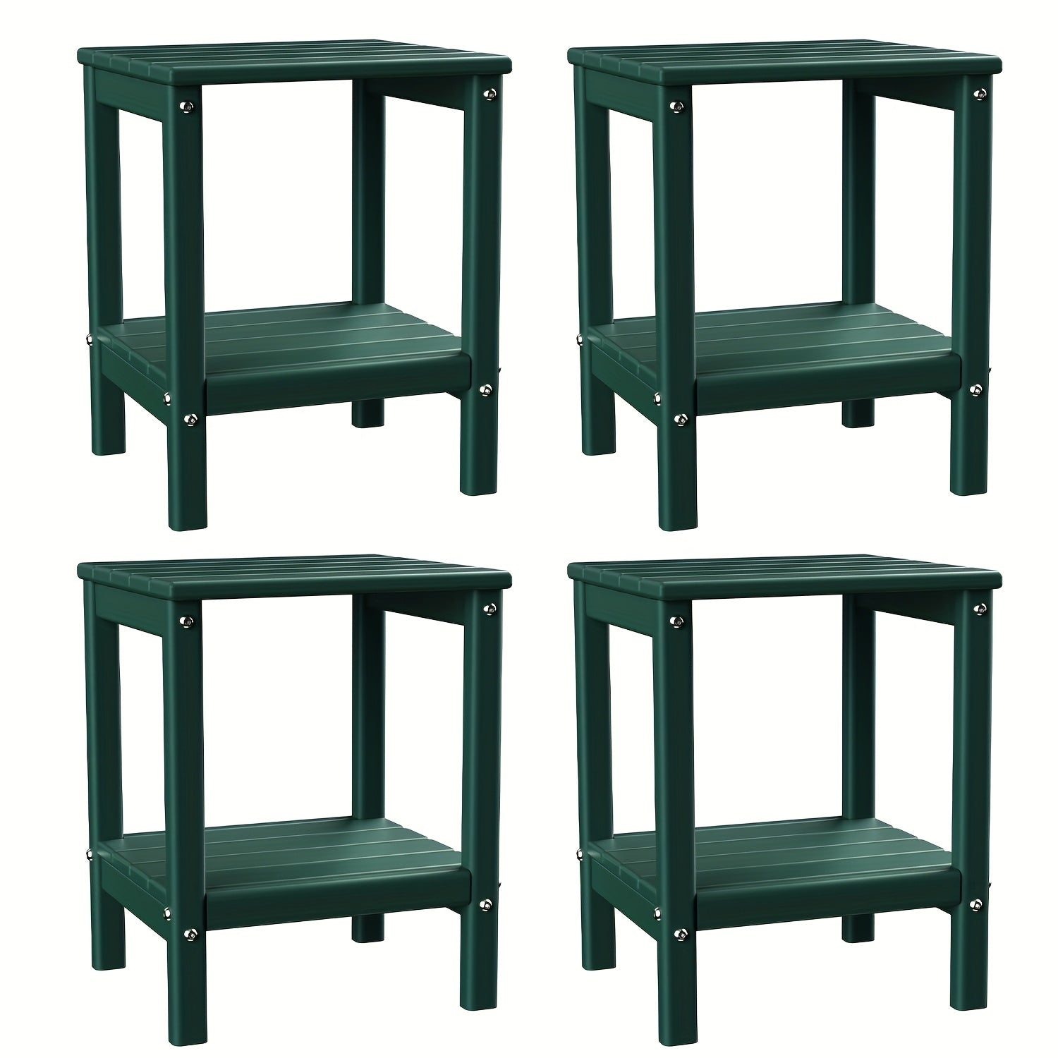 Outdoor Side Table shown in the Forest, 4pcs option