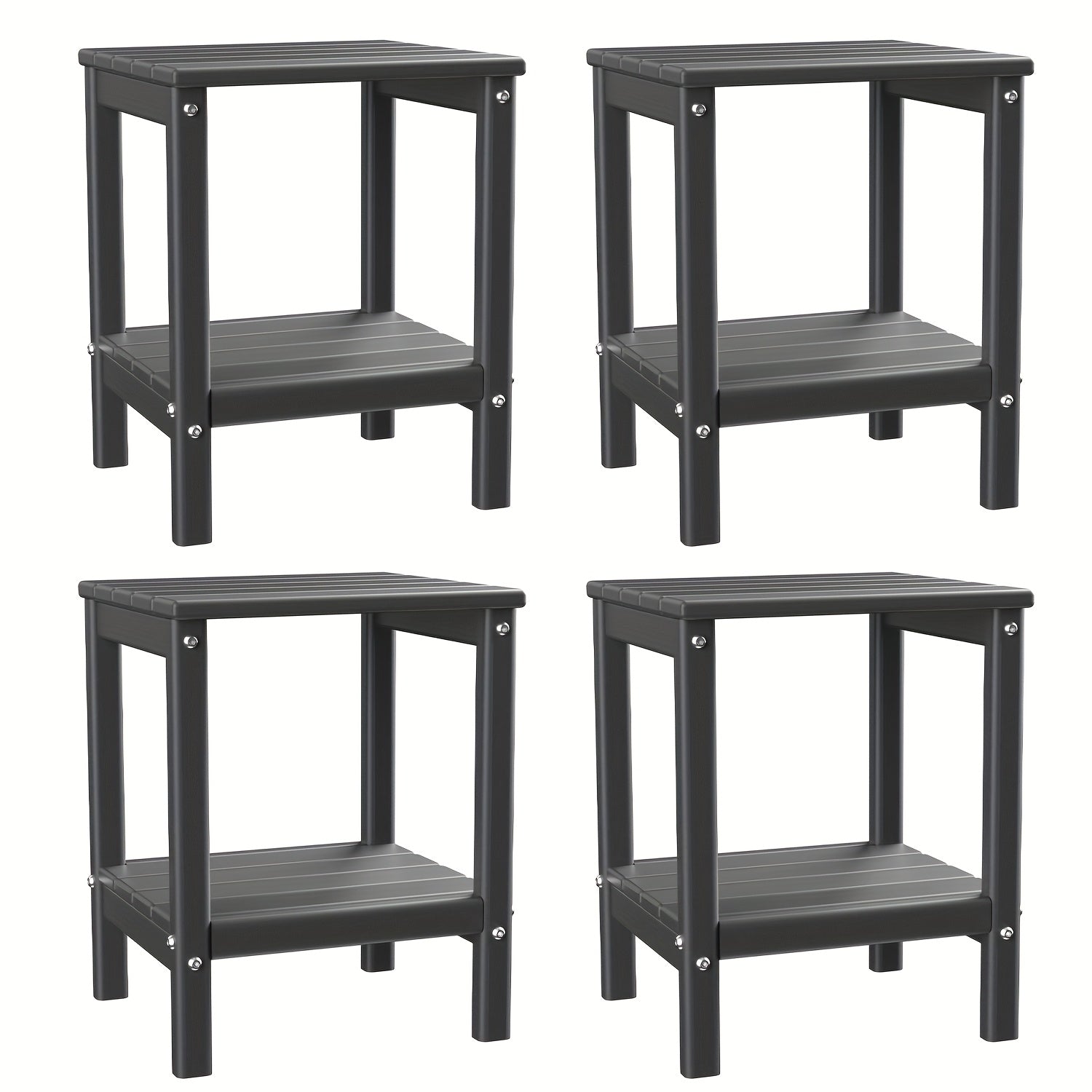 Outdoor Side Table shown in the Gray, 4pcs option