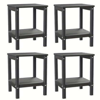 Outdoor Side Table shown in the Gray, 4pcs option