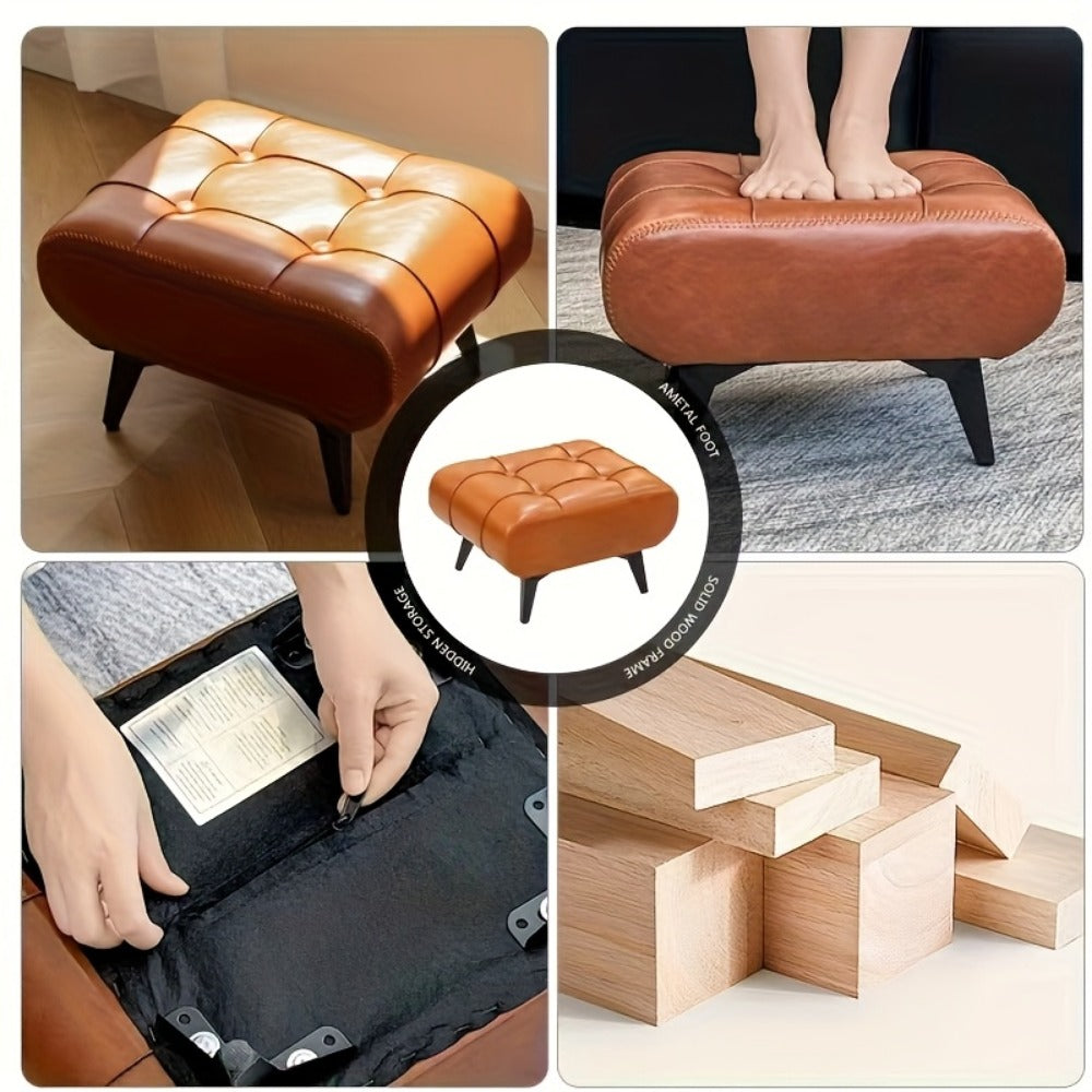 Rectangular Upholstered Ottoman for Living Room and Entryway detail image - detail view 8