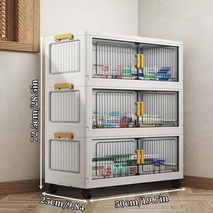 Medicine Cabinet Organizer shown in the 50CM/19.7" D 3 Tiers (Casters) option