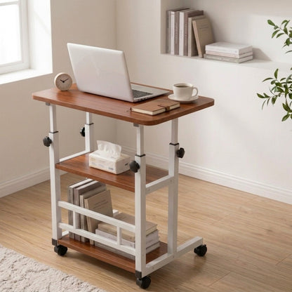 Computer Desk shown in the Reinforced-3 layer-walnut option