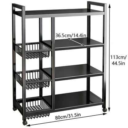 Baker's Rack shown in the 3 baskets, length 80cm/31.5in option