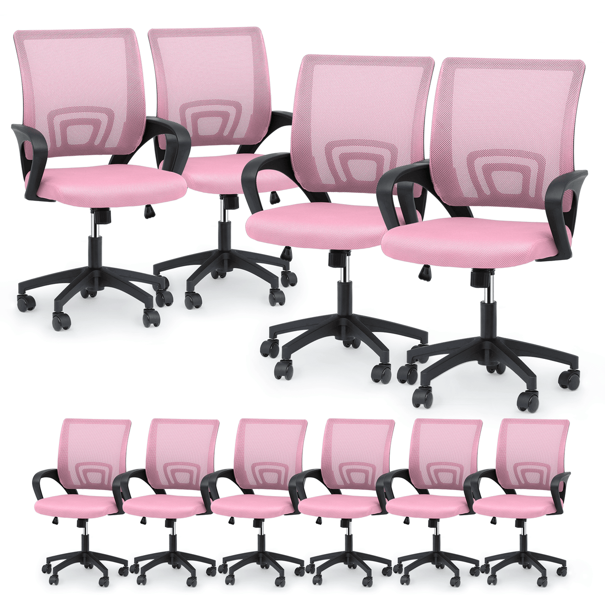 Office Chair shown in the Pink - 10 Pcs option