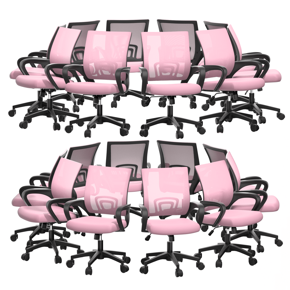 Office Chair shown in the Pink - 20 Pcs option