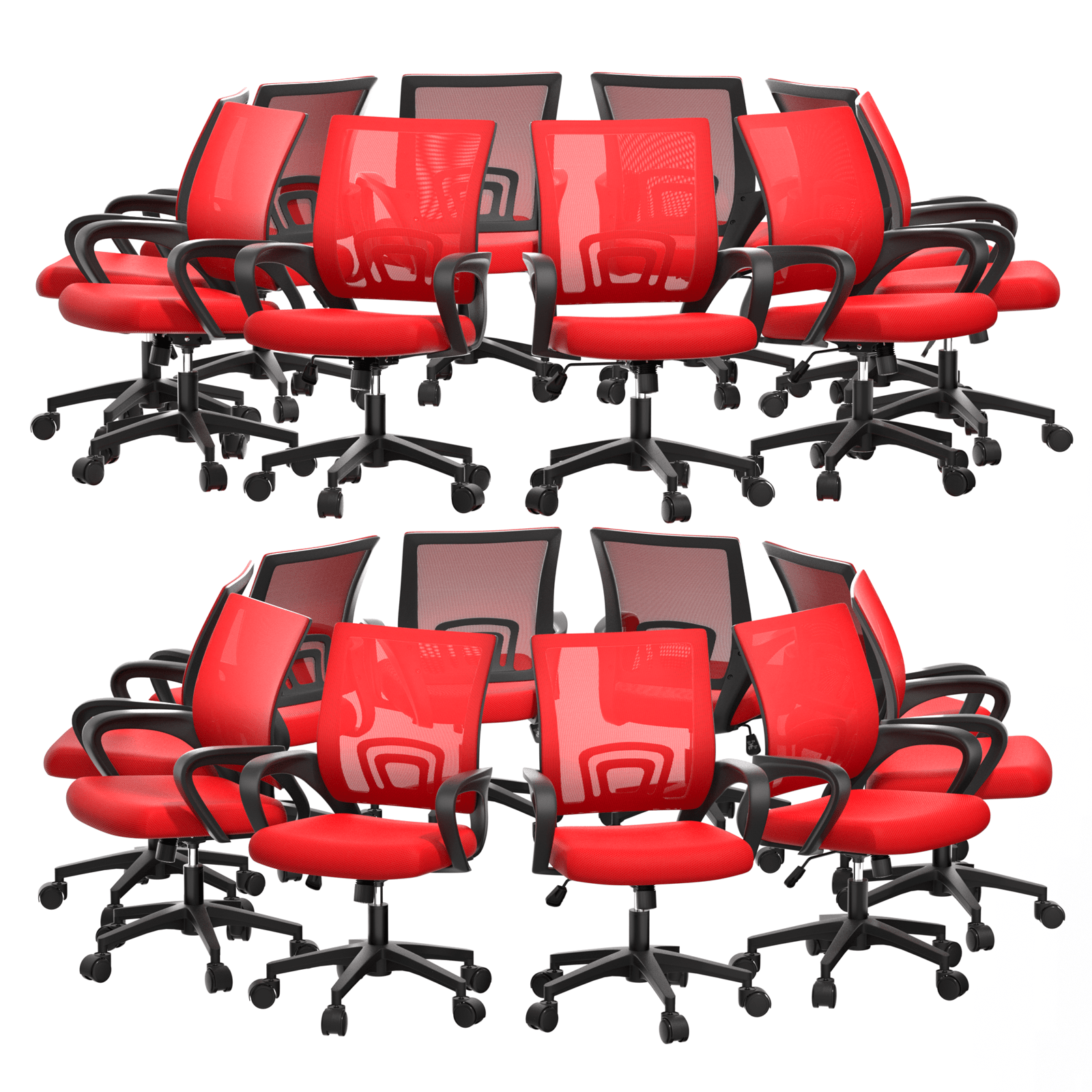 Office Chair shown in the Red - 20 Pcs option