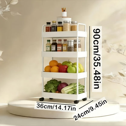Rolling Storage Cart with Rolling Wheels for Organized Everyday Storage detail image - detail view 5