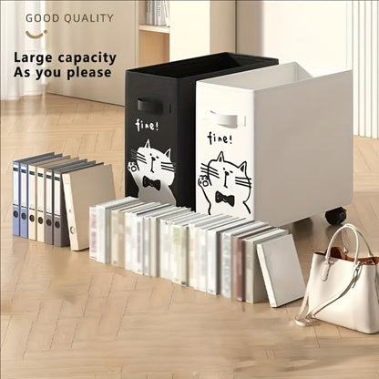 Rolling Storage Cart with Rolling Wheels for Organized Everyday Storage in Home Office detail image - detail view 4