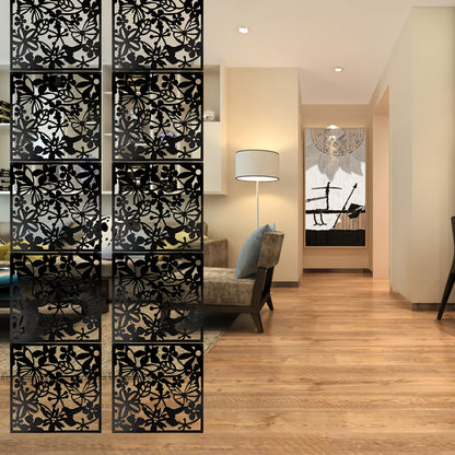 Room Divider shown in the Black, 12 Panels option
