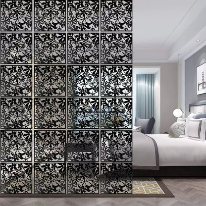 Room Divider shown in the Black, 24 Panels option