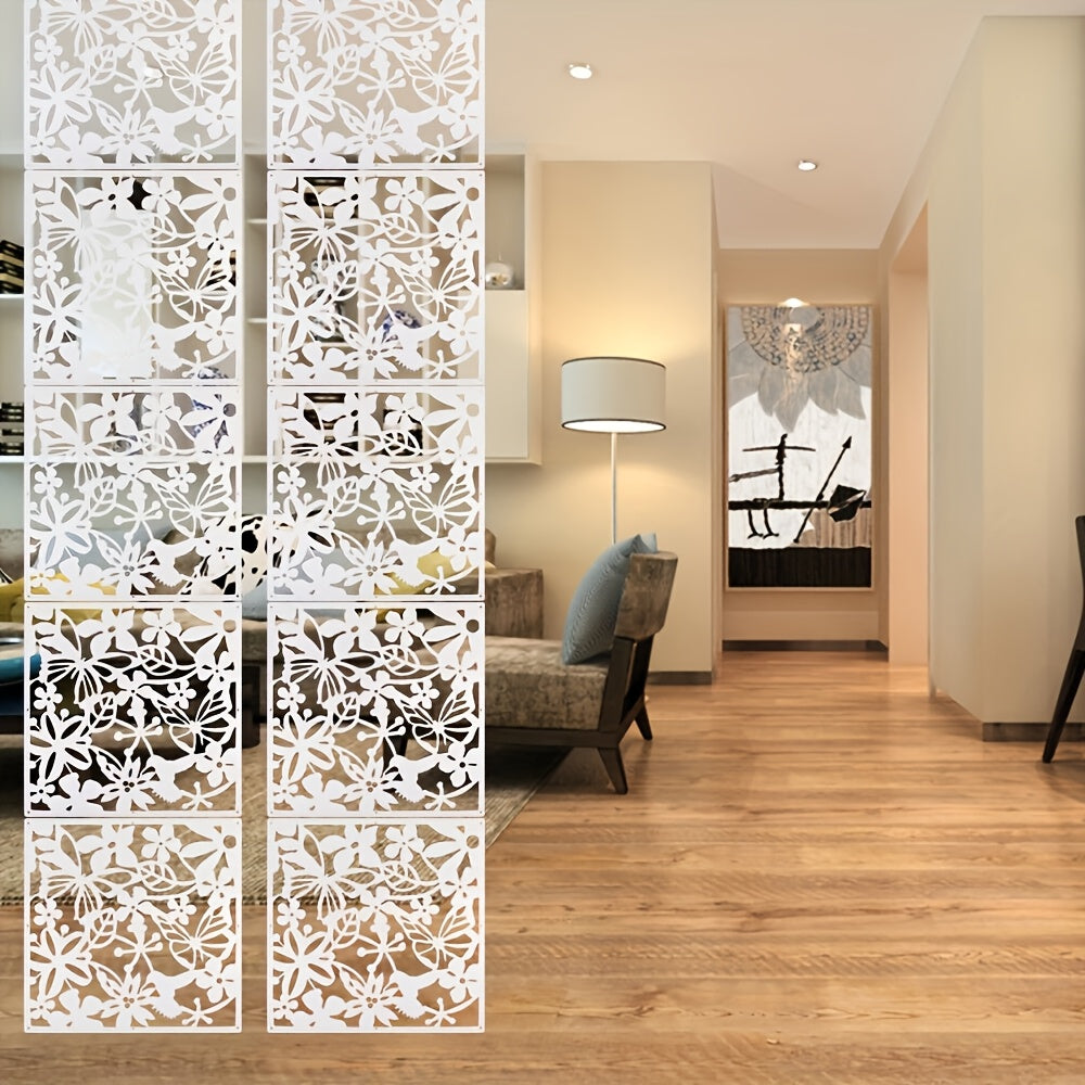 Room Divider shown in the White, 12 Panels option