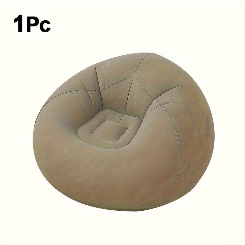 Round Bean Bag Chair, Floor Lounge Chair for Comfortable Everyday Seating in Living Room detail image - detail view 7