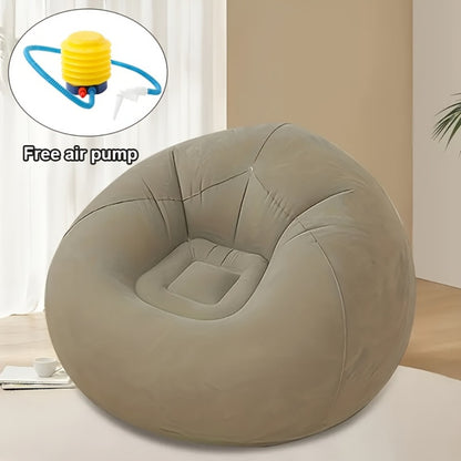Round Bean Bag Chair with Multiple Color Options for Living Room detail image - detail view 11