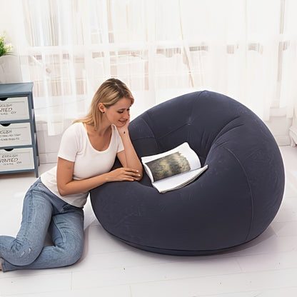 Round Bean Bag Chair with Multiple Color Options for Living Room detail image
