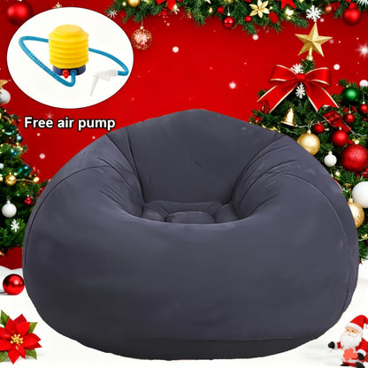 Round Bean Bag Chair with Multiple Color Options for Living Room detail image - detail view 3