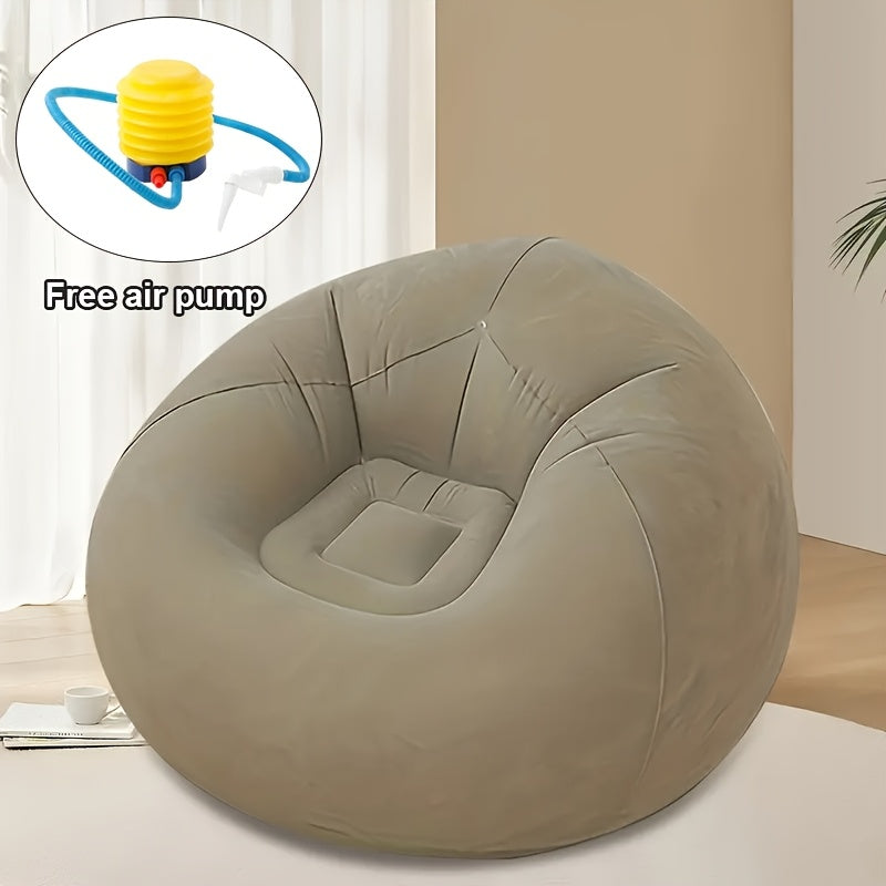 Bean Bag Chair shown in the New sofa Gray option