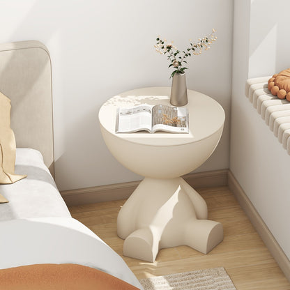 Round End Table with Hidden Storage, Small Sofa Side Table for Living Room detail image - detail view 16
