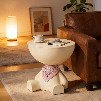End Table shown in the White-Pink Headscarf option