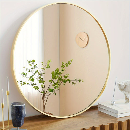 Wall Mirror, Round Metal Matte Finish Easy Hang Modern Decorative Mirror for Entryway shown in the main product view