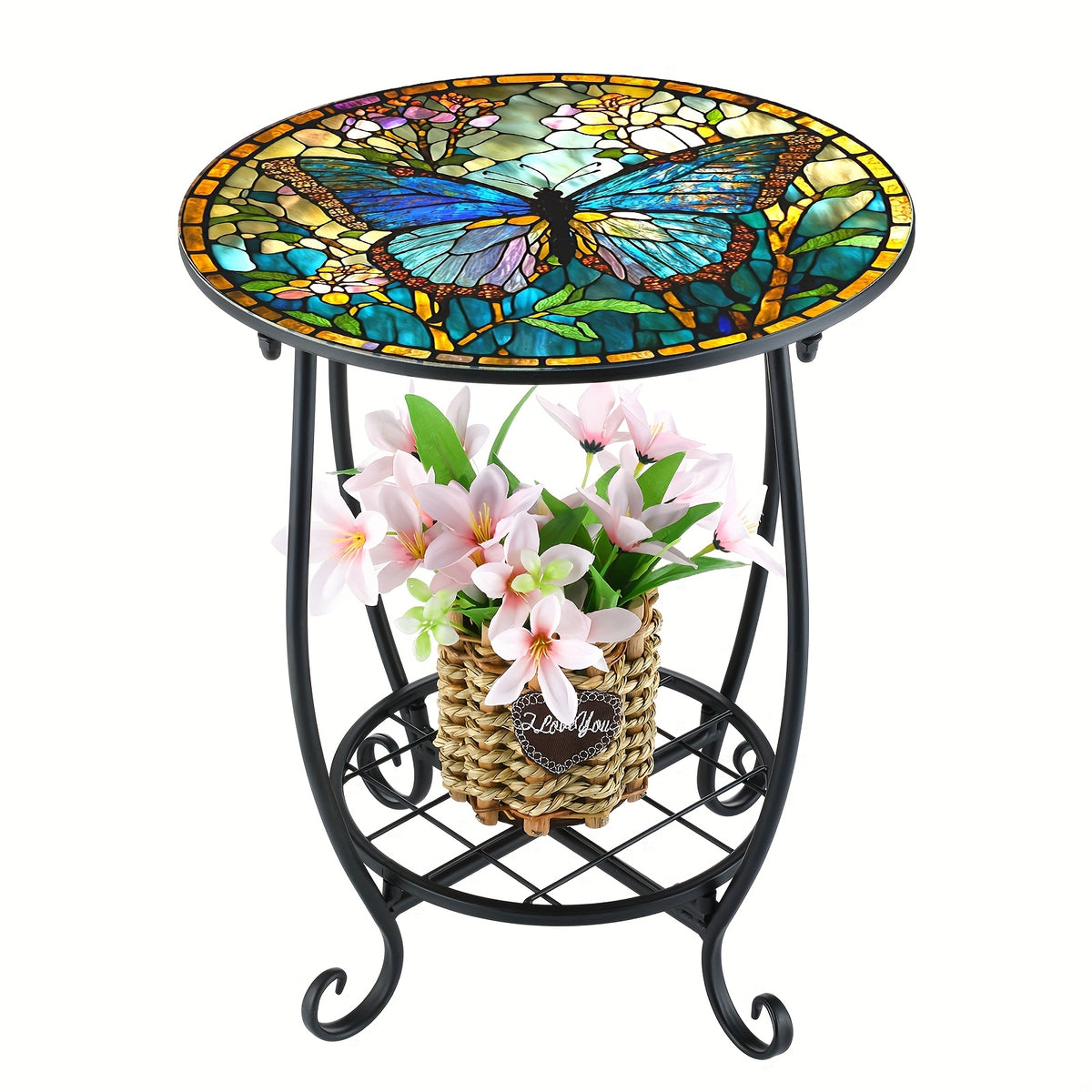 Outdoor Side Table shown in the Mixed colors option