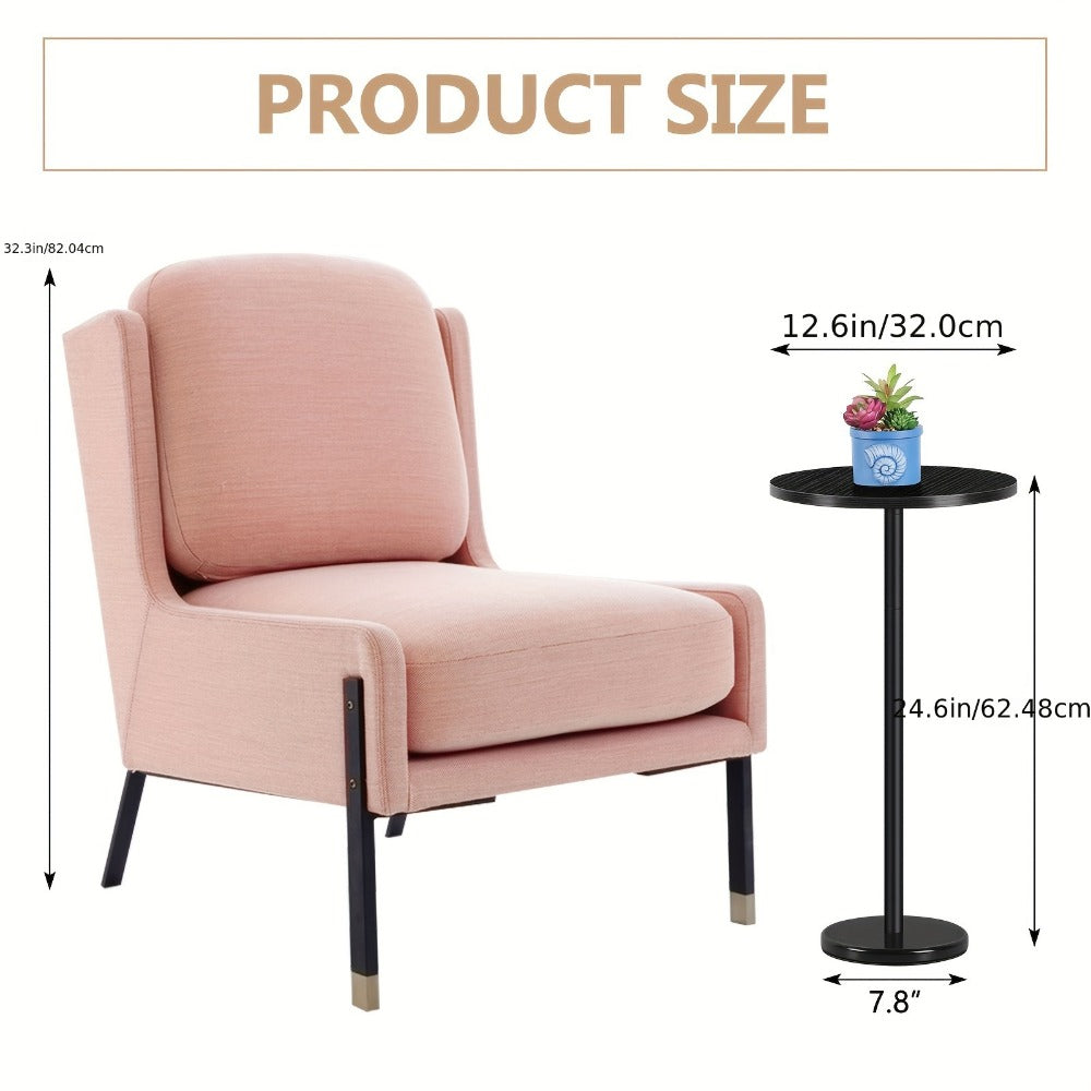 Round Outdoor Side Table with Multiple Color Options, Patio End Table detail image - detail view 4