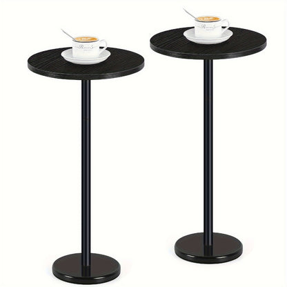Outdoor Side Table, Marble Base Outdoor Round Side Table - Small Pedestal Drink Table shown in the main product view