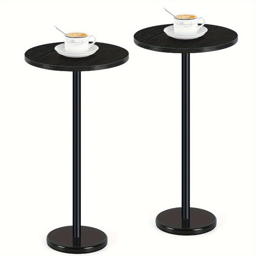 Outdoor Side Table, Marble Base Outdoor Round Side Table - Small Pedestal Drink Table shown in the main product view