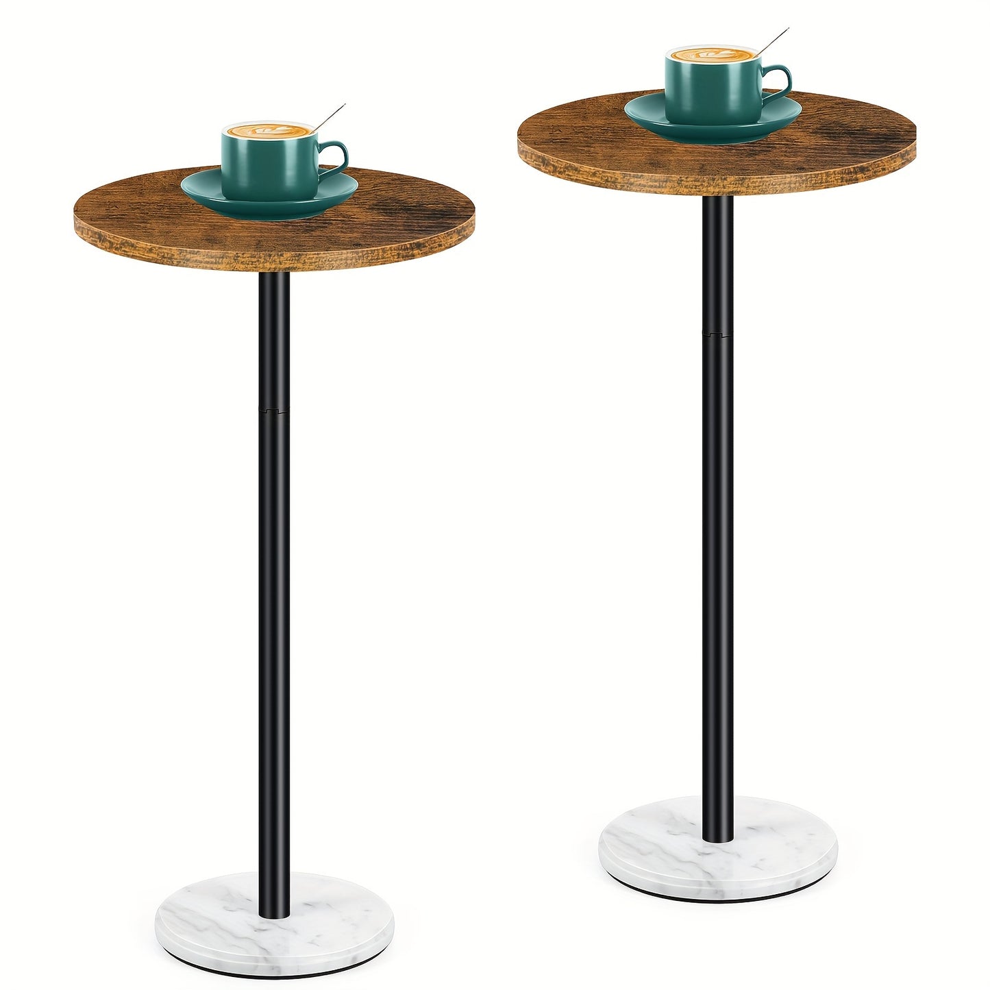 Outdoor Side Table shown in the Rustic Brown + White, 2 option