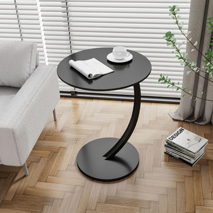 Round Side Table with Solid Wood Construction, Small Accent Table for Living Room detail image - detail view 11