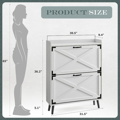 Shoe Cabinet with Large-Capacity Storage, Entryway Shoe Organizer detail image - detail view 25