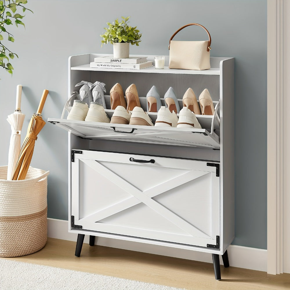 Shoe Cabinet with Large-Capacity Storage, Entryway Shoe Organizer detail image - detail view 5