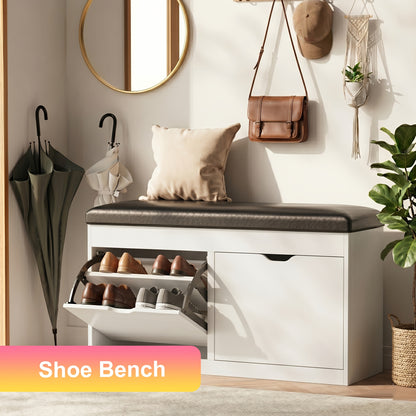 Shoe Cabinet shown in the White option