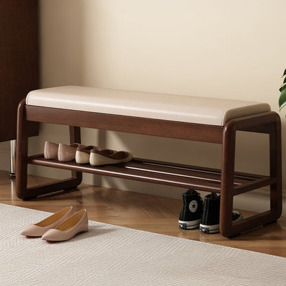 Entryway Shoe Cabinets and Benches, Solid Wood Entryway Shoe Cabinet with Bench - Modern shown in the main product view
