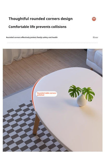 Solid Wood Wood Coffee Table, Modern Accent Table for Living Room detail image - detail view 16