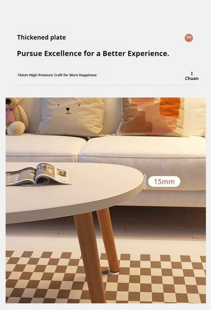 Solid Wood Wood Coffee Table, Modern Accent Table for Living Room detail image - detail view 17