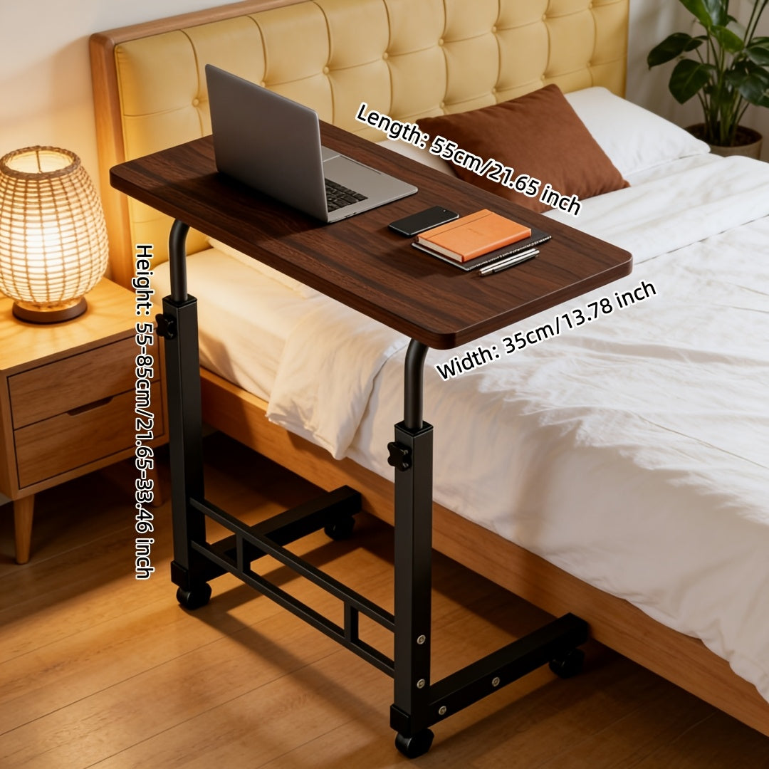 Computer Desk shown in the 4 wheels single layer soft color option