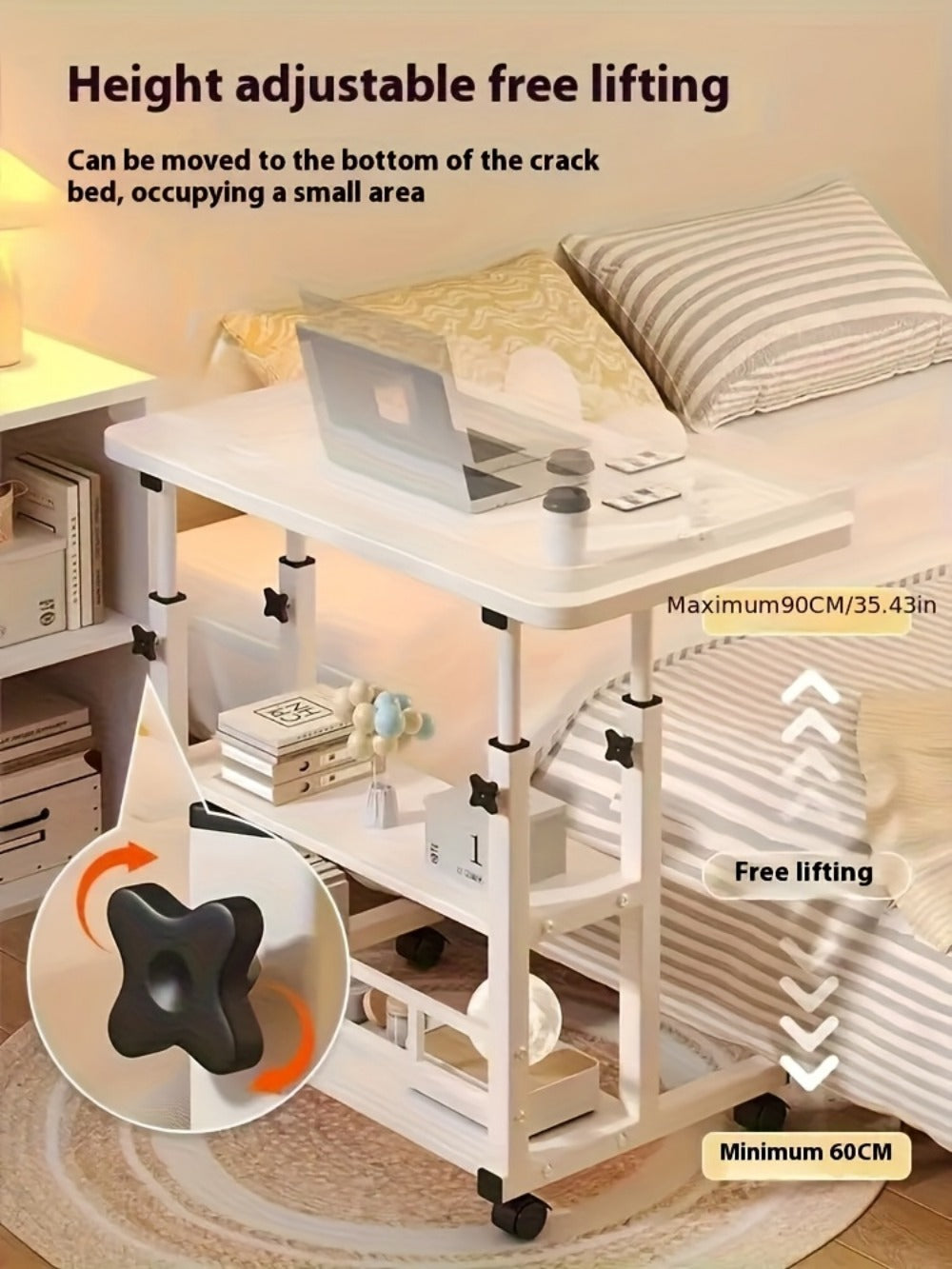 Space-Saving Computer Desk with Adjustable Height for Work, Display, and Everyday Use detail image - detail view 18