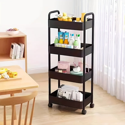 Rolling Storage Cart shown in the Black option