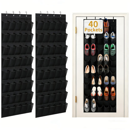 Shoe Organizer shown in the 2 Pcs Black option