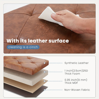Storage Ottoman with Hidden Storage for Organized Everyday Storage in Living Room detail image - detail view 6