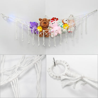 Stuffed Animal Storage Hammock with LED Lighting and Washable Cover for Kids' Room detail image - detail view 23