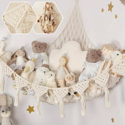 Stuffed Animal Storage Hammock with LED Lighting for Kids' Room detail image - detail view 10