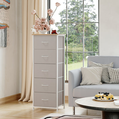 Dresser shown in the Ash Gray, 5 Drawers option