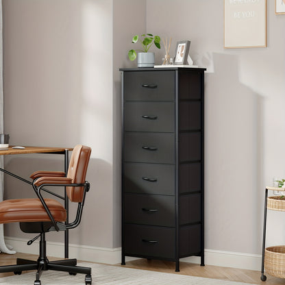 Dresser shown in the Black, 6 Drawers option
