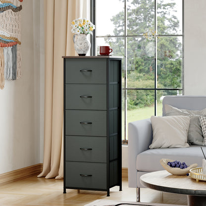 Dresser shown in the Charcoal Gray, 5 Drawers option