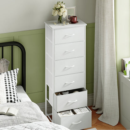 Tall Fabric Dresser with Multiple Color Options, Bedroom Drawer Chest detail image - detail view 12