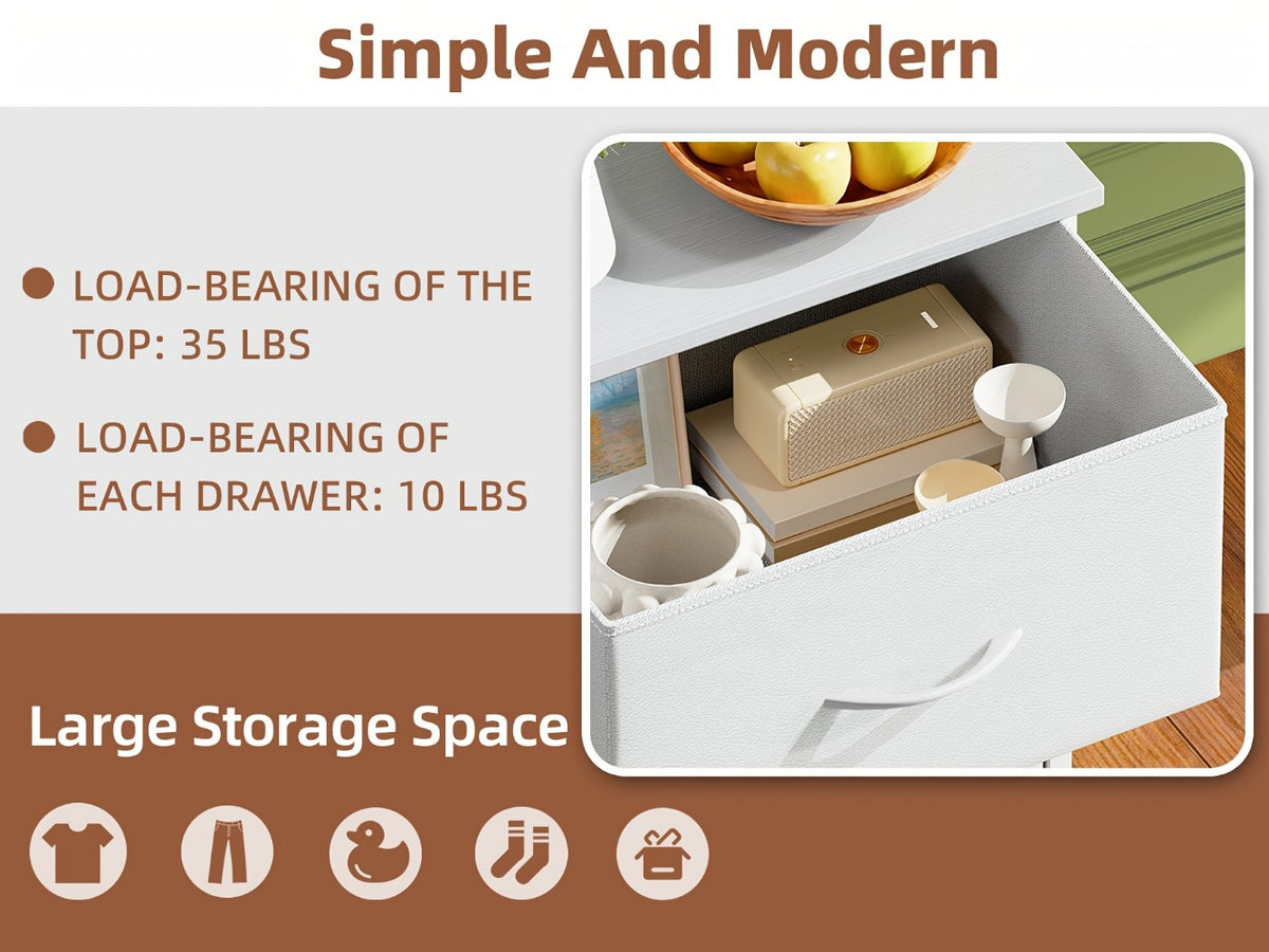 Tall Fabric Dresser with Multiple Color Options, Bedroom Drawer Chest detail image - detail view 32